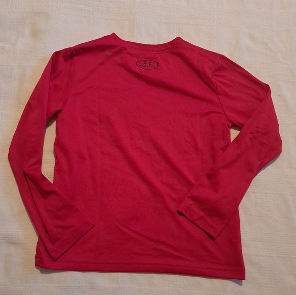 Under Armour boys size XS red long sleeve heat gear shirt VGUC - Picture 4 of 4
